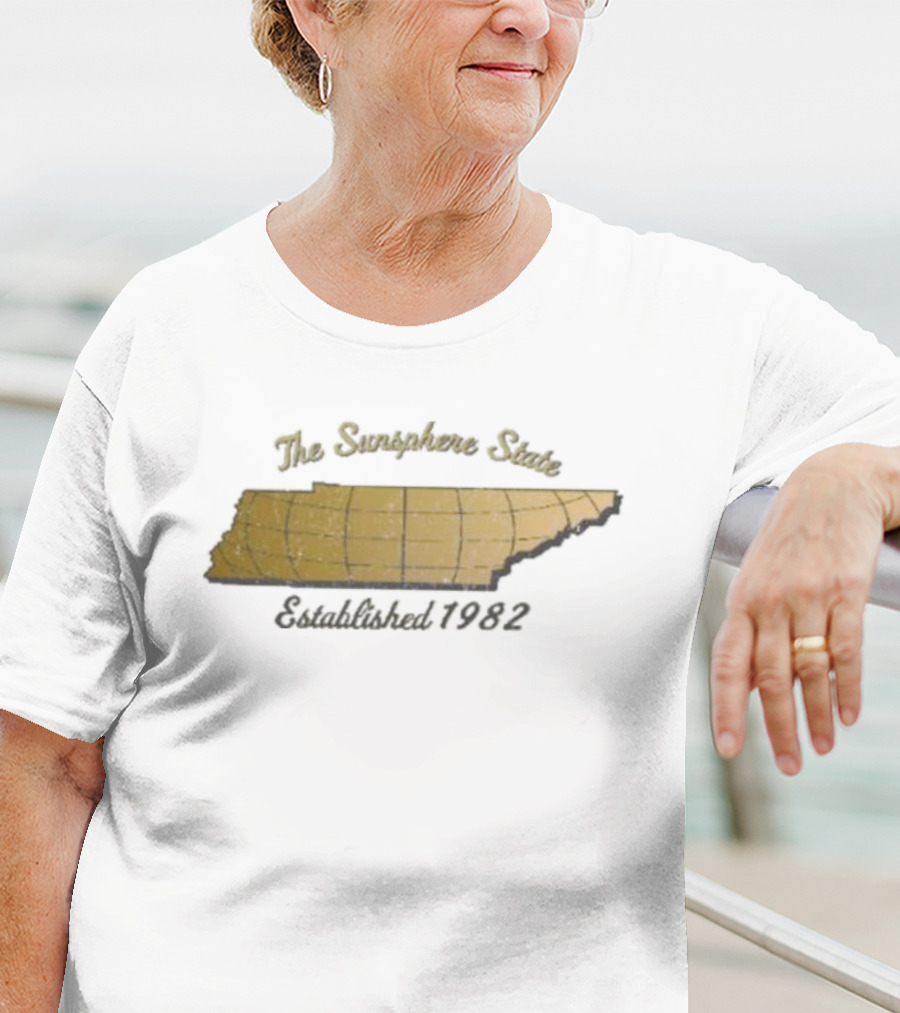 The Sunsphere State Tennessee Map Established 1982 T-Shirt