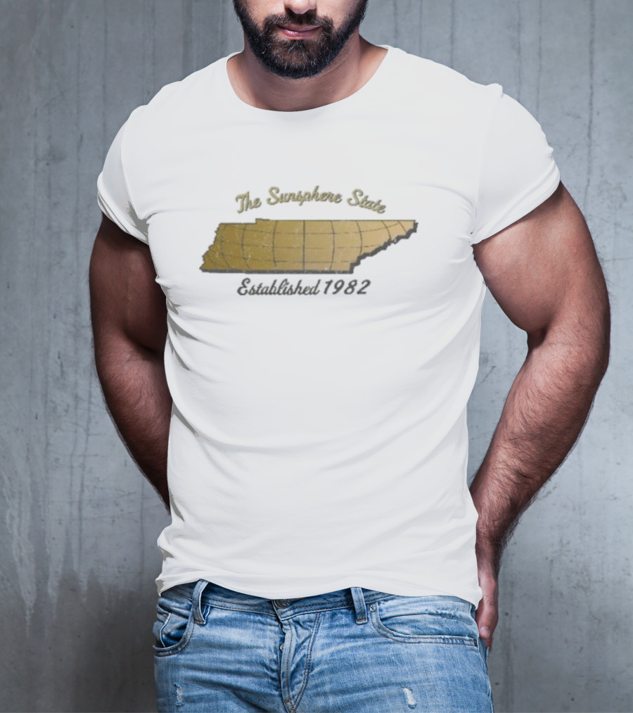 The Sunsphere State Tennessee Map Established 1982 T-Shirt