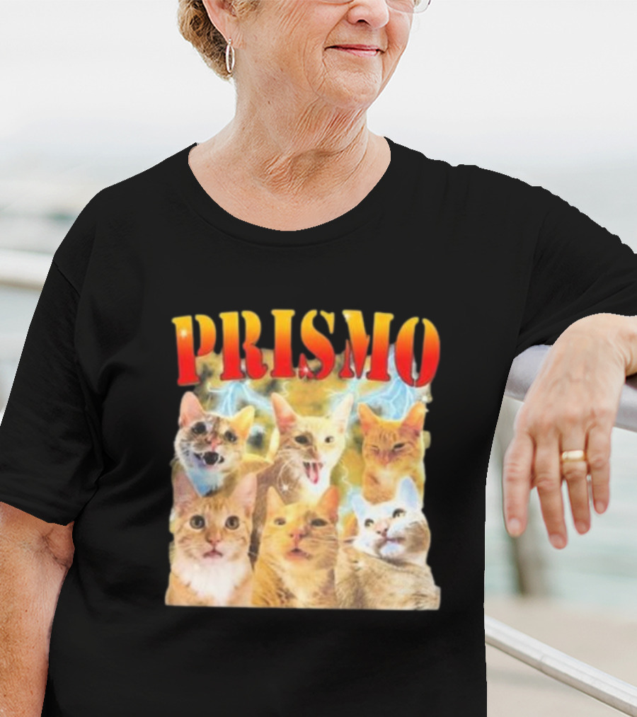 Prismo Cats Colorful Expressions Feline Montage T-Shirt