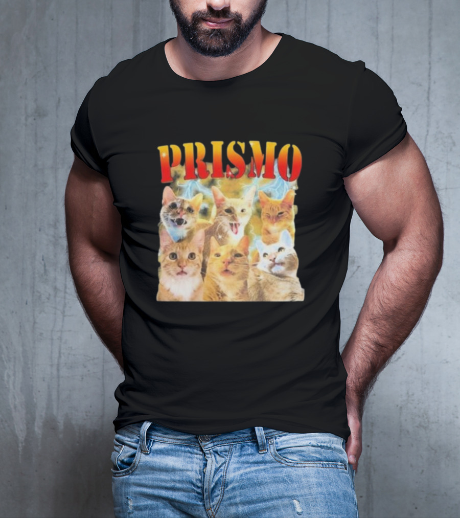 Prismo Cats Colorful Expressions Feline Montage T-Shirt