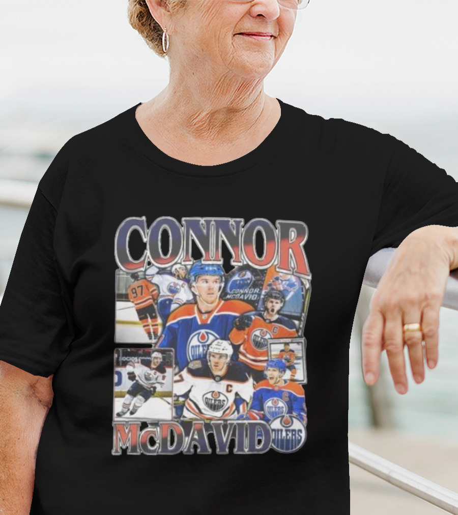 Connor McDavid Edmonton Oilers MVP Player 97 Hockey Images T-Shirt