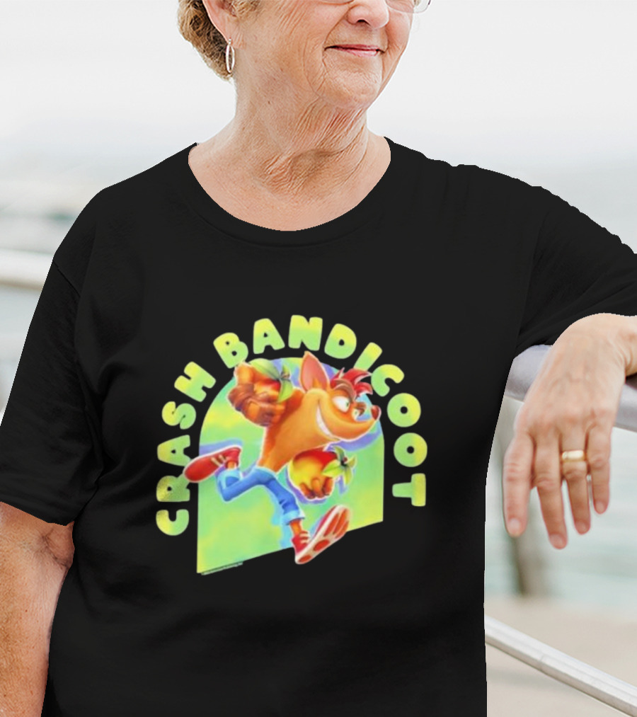 Crash Bandicoot Iconic Character Action Pose Rumble T-Shirt
