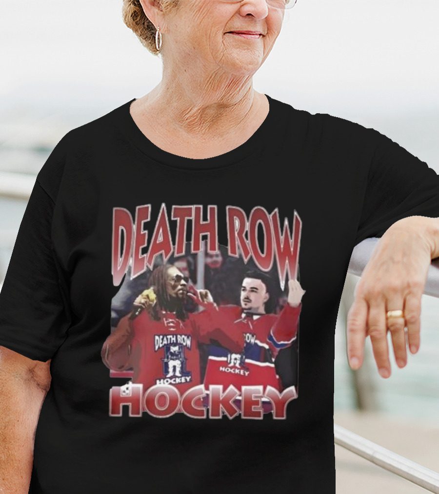 Death Row Hockey Sweater With Iconic Rapper And Player Graphics T-Shirt
