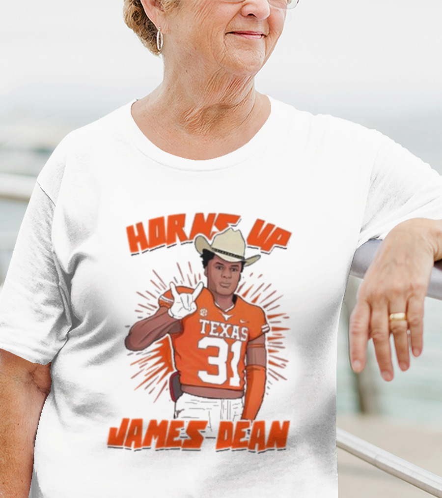 Horns Up Texas 31 Cowboy James Dean T-Shirt