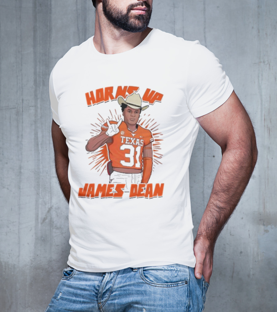 Horns Up Texas 31 Cowboy James Dean T-Shirt