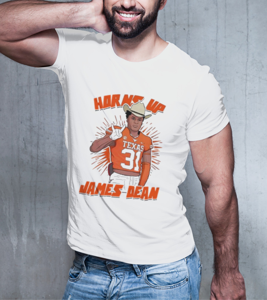 Horns Up Texas 31 Cowboy James Dean T-Shirt