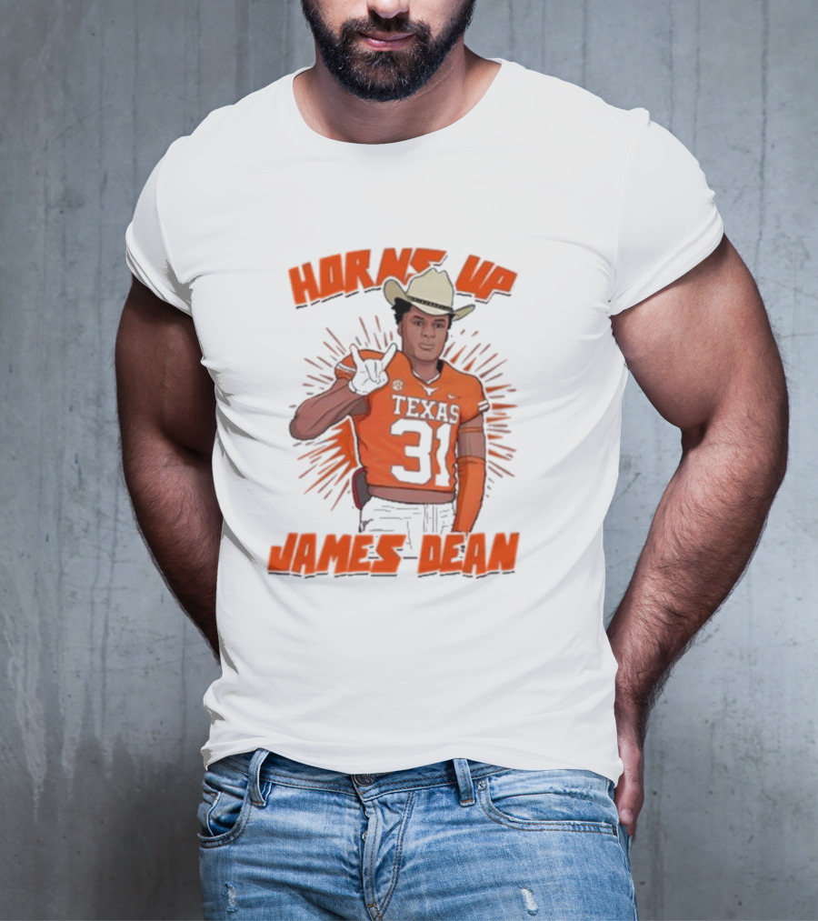 Horns Up Texas 31 Cowboy James Dean T-Shirt