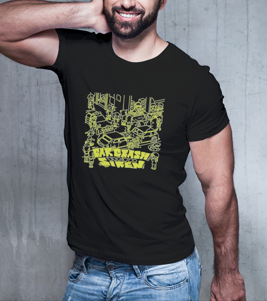 Jazzputin Car Crash Chaos And Siren Scene T-Shirt