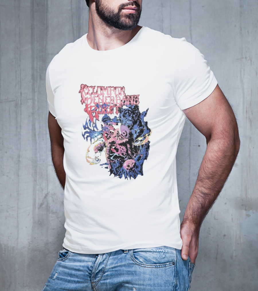 Kelompok Penerbang Roket Space Rage Psychedelic Monster T-Shirt