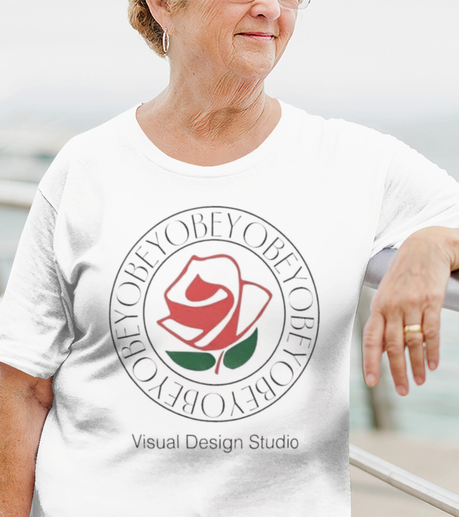 OBEY Red Rose Visual Design Studio T-Shirt