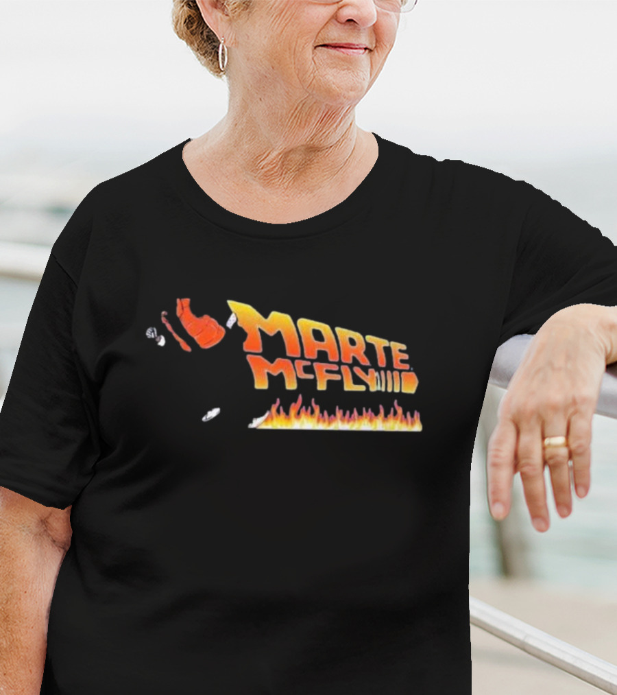 Marte McFly Fire Player Retro Flame T-Shirt