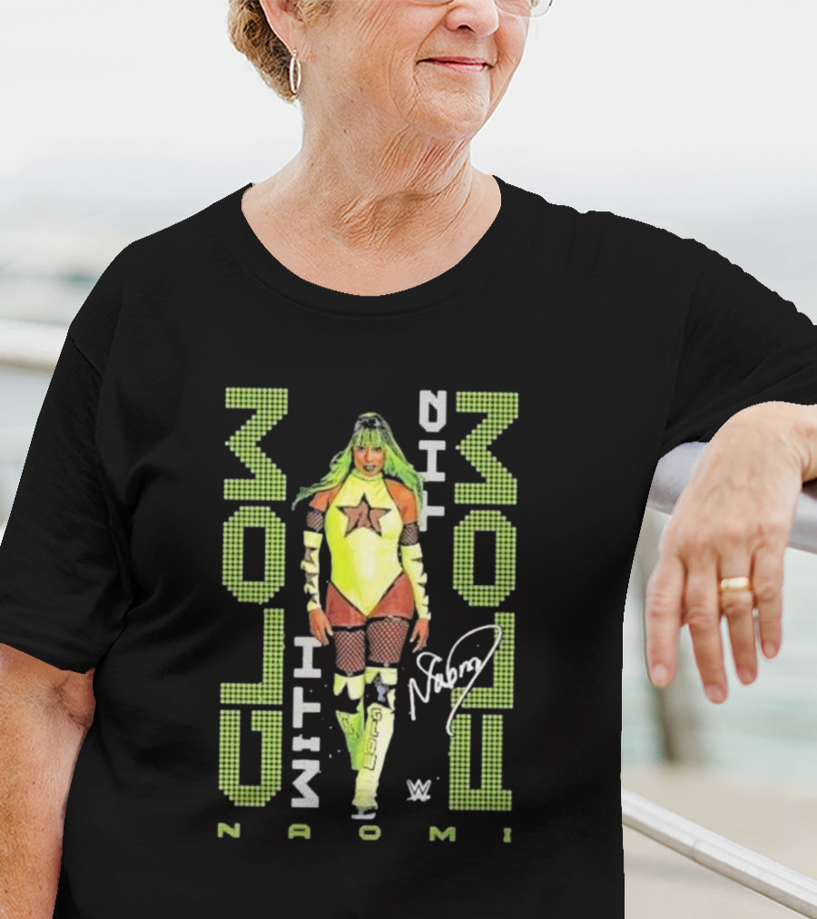 Naomi Glow With The Flow WWE Neon Star Signature T-Shirt