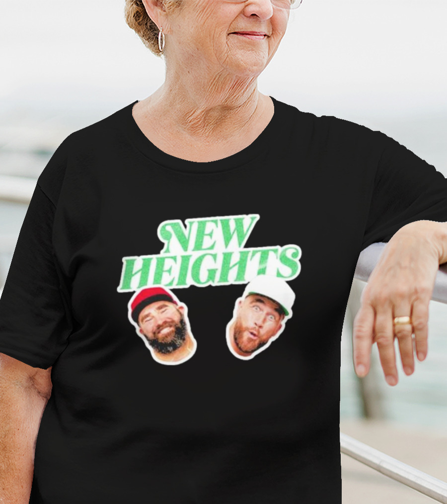 New Heights Jason And Travis Kelce Faces T-Shirt