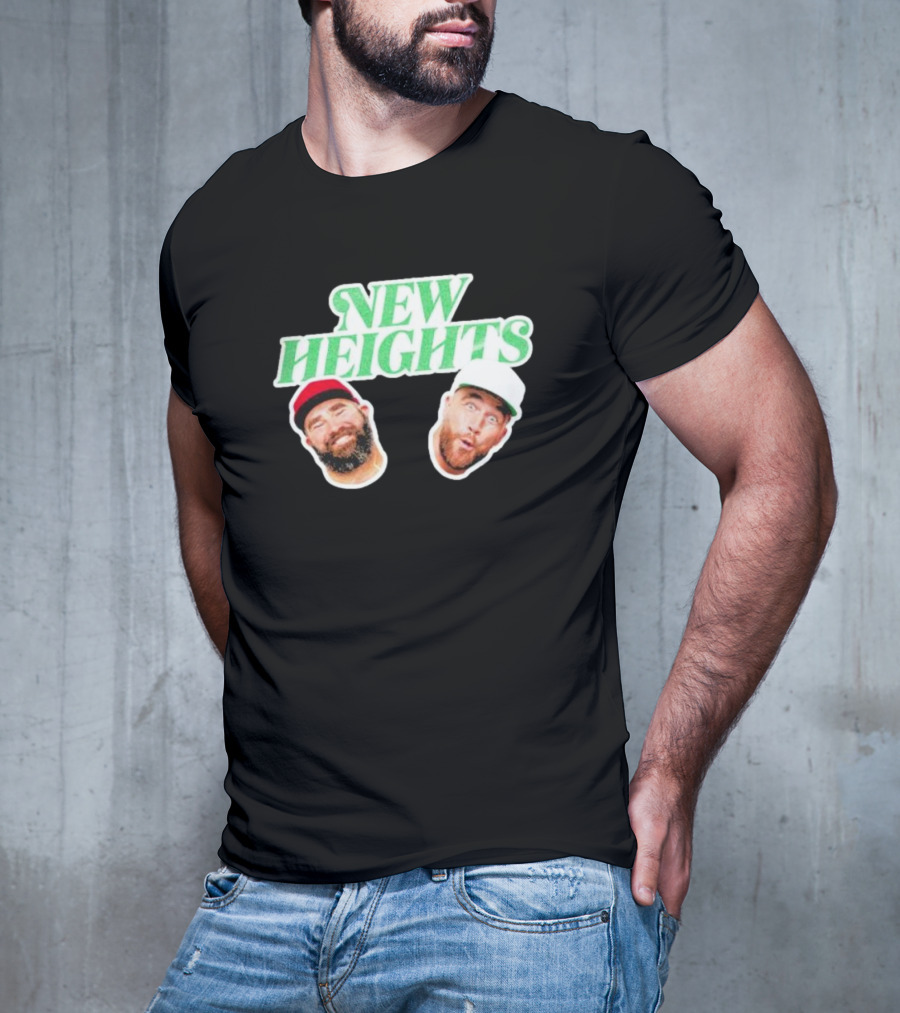New Heights Jason And Travis Kelce Faces T-Shirt