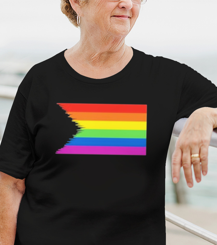 Pride Restored Flag Distorted Rainbow Bands T-Shirt
