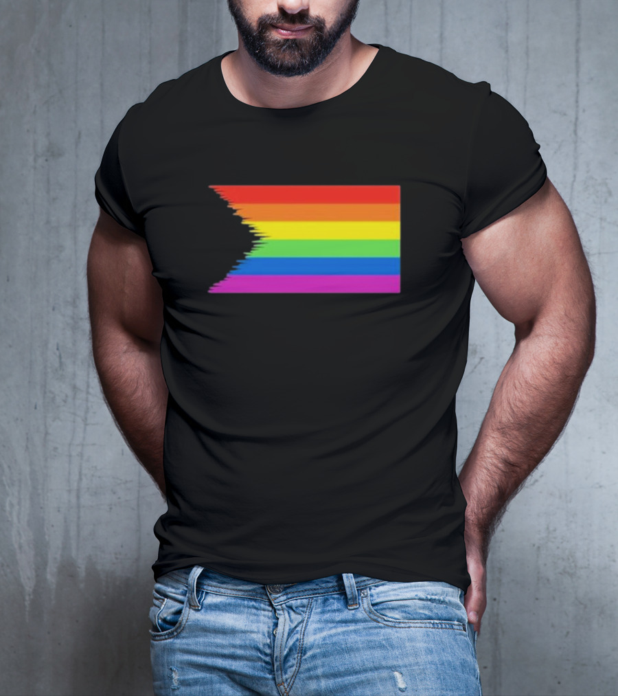 Pride Restored Flag Distorted Rainbow Bands T-Shirt