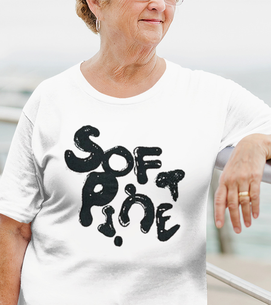 Soft Pine Logo Dark Green Text T-Shirt