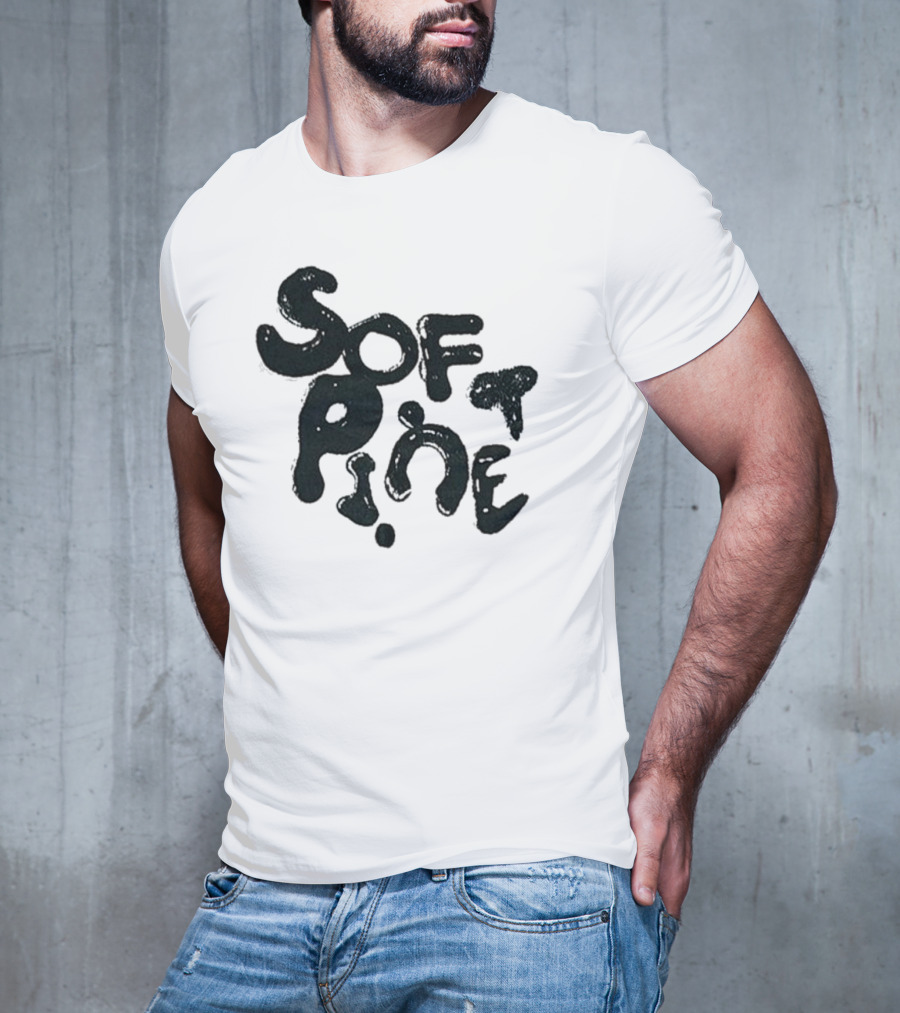 Soft Pine Logo Dark Green Text T-Shirt