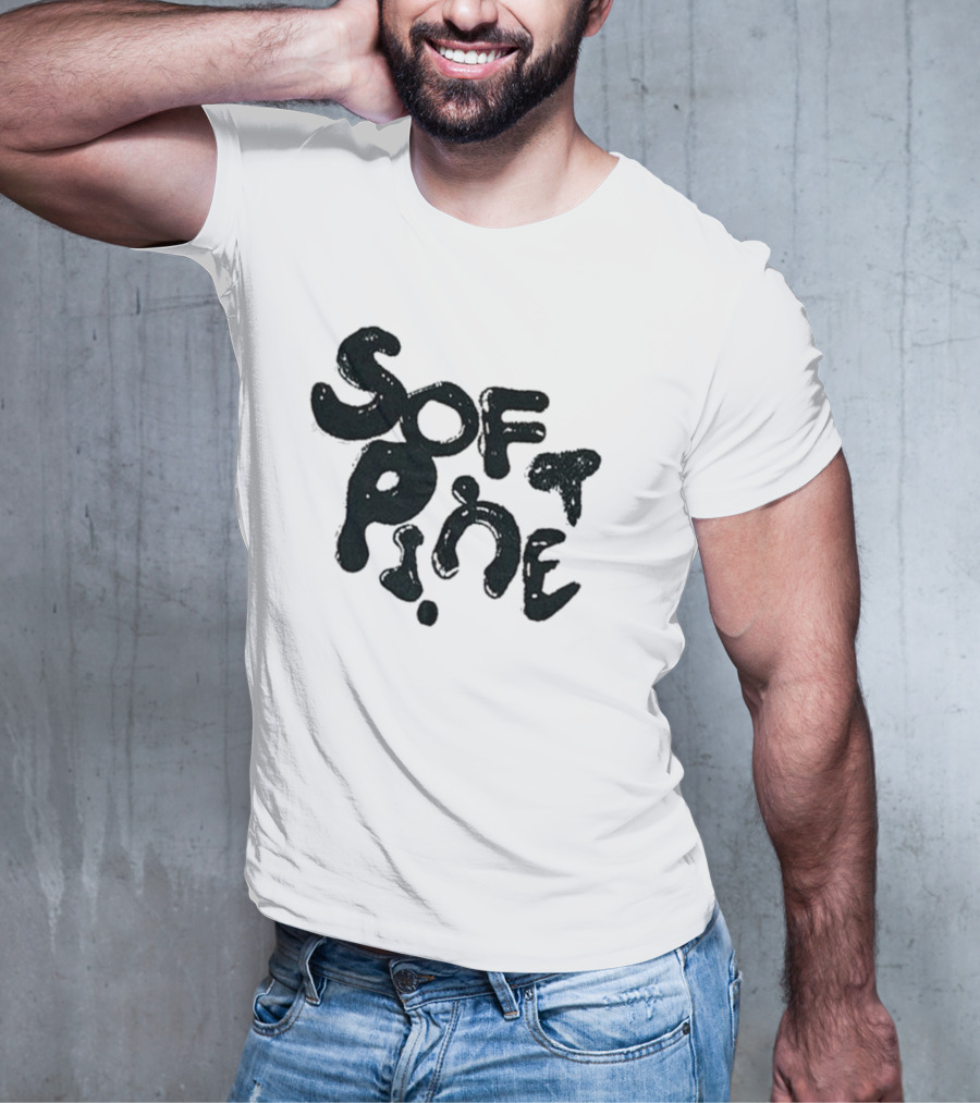 Soft Pine Logo Dark Green Text T-Shirt
