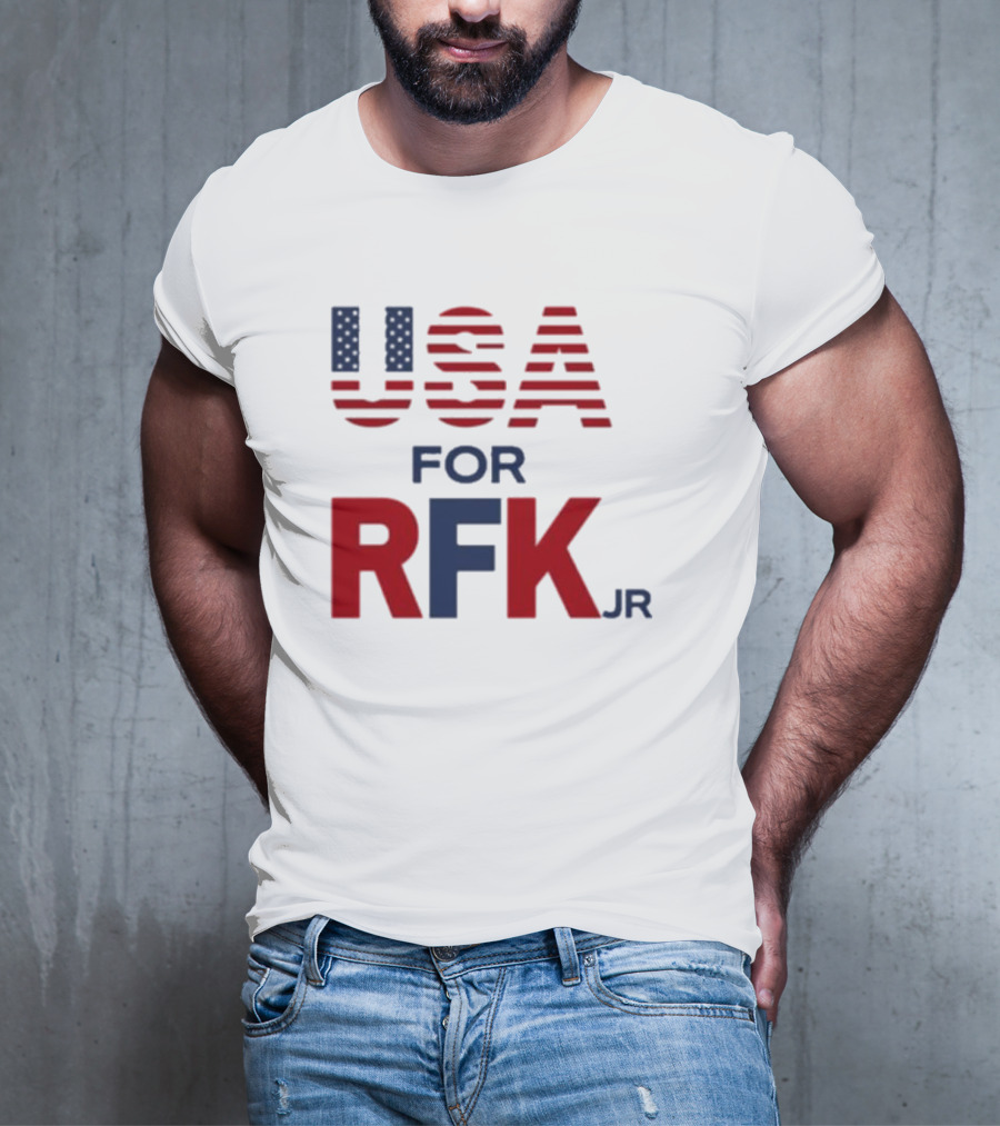 USA For RFK Jr American Flag T-Shirt