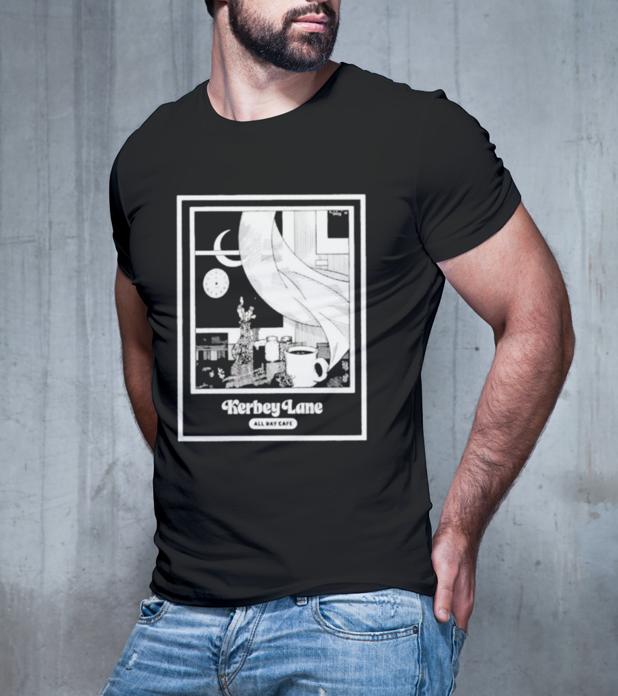 Kerbey Lane All Day Cafe Night Window Scene T-Shirt