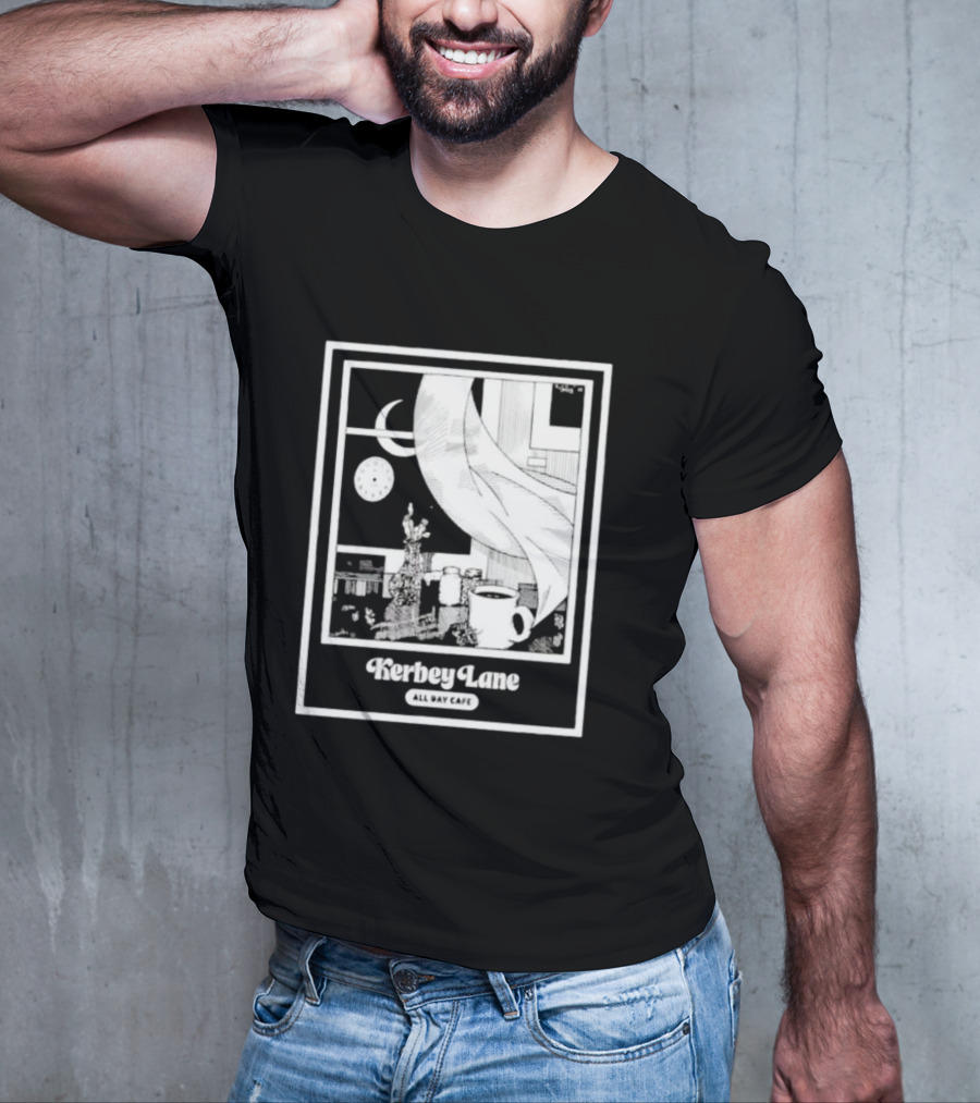 Kerbey Lane All Day Cafe Night Window Scene T-Shirt