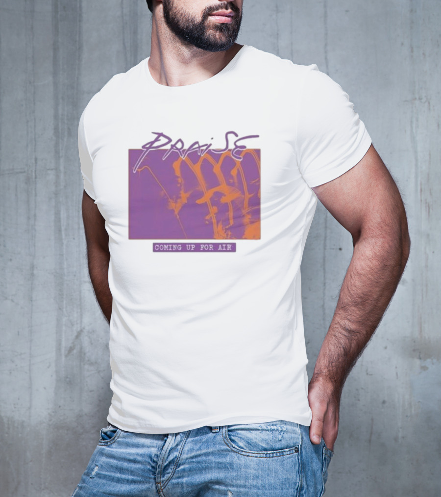 Praise Coming Up For Air Purple And Orange Abstract T-Shirt