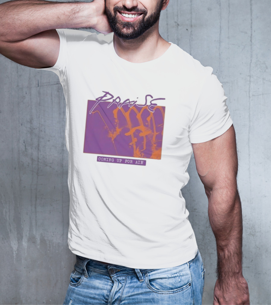 Praise Coming Up For Air Purple And Orange Abstract T-Shirt