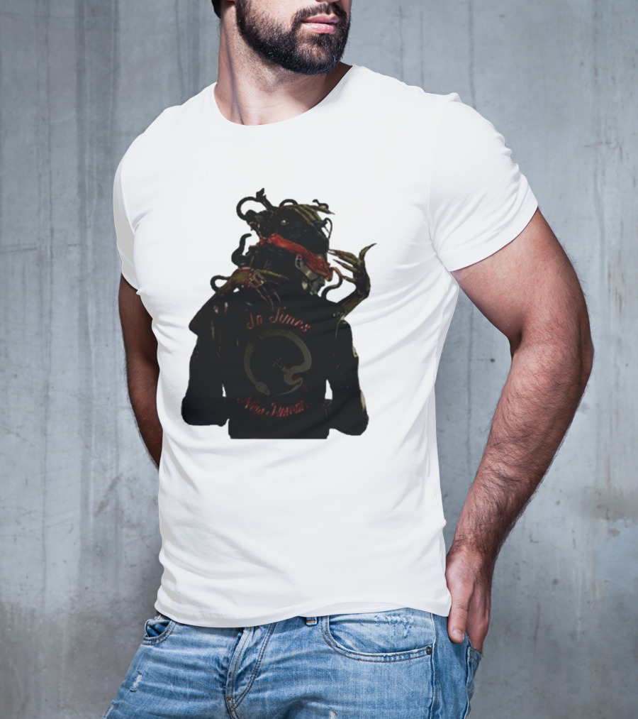 QOTSA In Times New Roman Blindfolded Figure With Entangled Hands T-Shirt