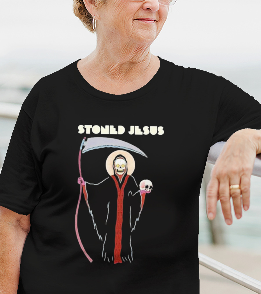 Stoned Jesus The Harvest Grim Reaper Bones T-Shirt