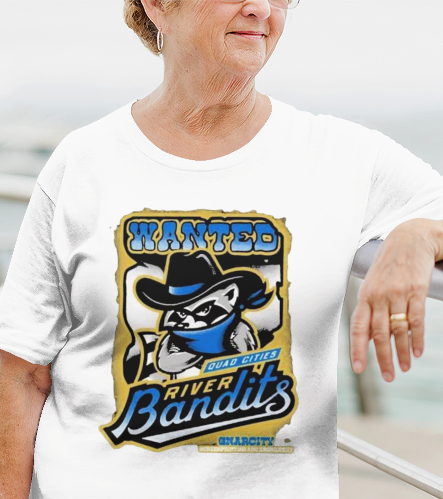 Wanted Quad Cities River Bandits Gnarcity Collectors And Knickleheads T-Shirt