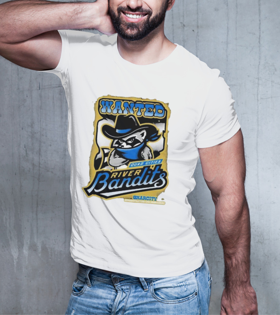 Wanted Quad Cities River Bandits Gnarcity Collectors And Knickleheads T-Shirt