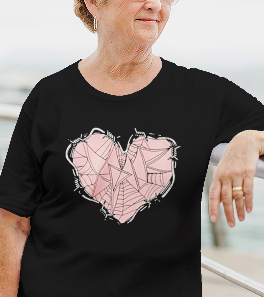 Xplr Barbed Wire Heart Geometric T-Shirt