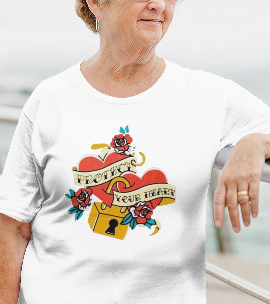Protect Your Heart Tattoo Roses Lock And Key Xplr T-Shirt