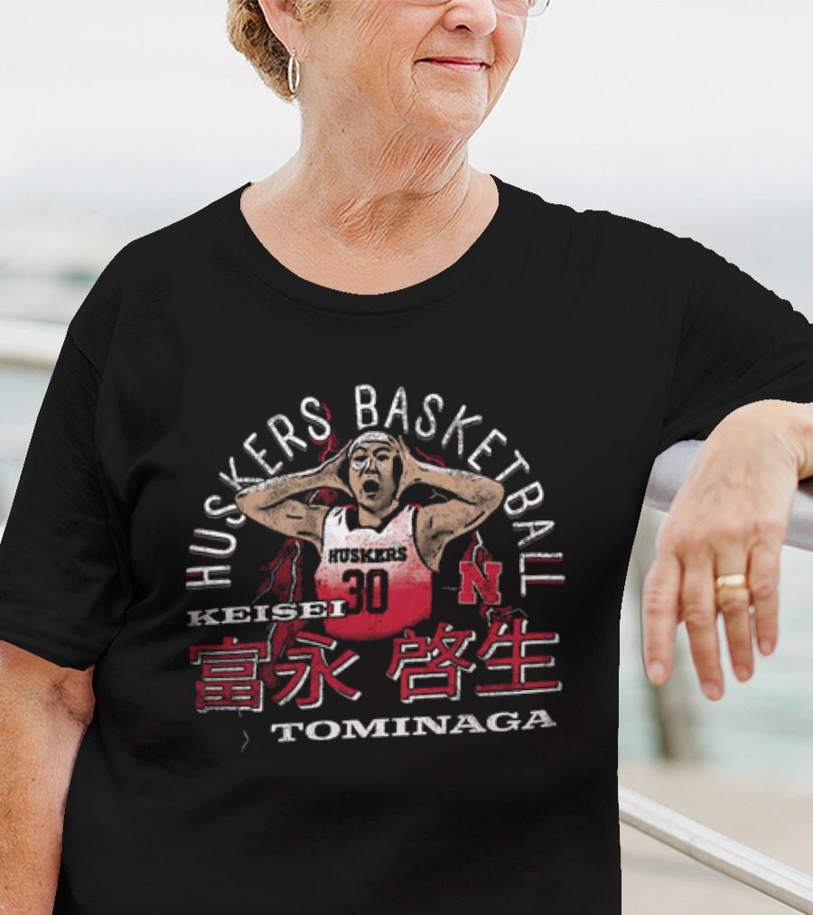 Huskers Basketball Keisei Tominaga 30 Nebraska T-Shirt