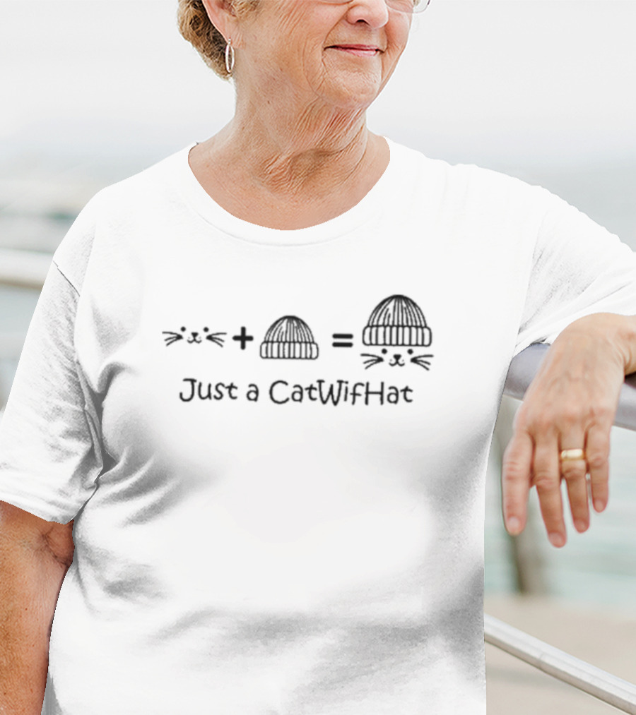 Cwif Cat Face Plus Hat Equals Just A CatWifHat T-Shirt