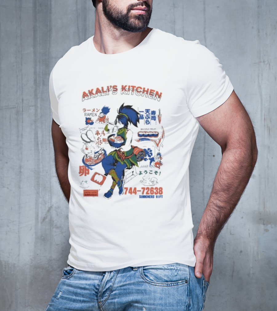Akali's Kitchen Ramen Bowl Neon Art 744-72638 Summoner's Rift T-Shirt