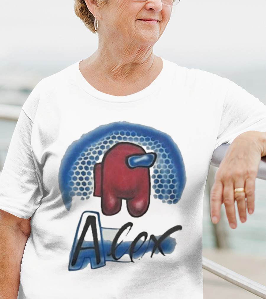 Alex Among Us Red Blue Honeycomb T-Shirt
