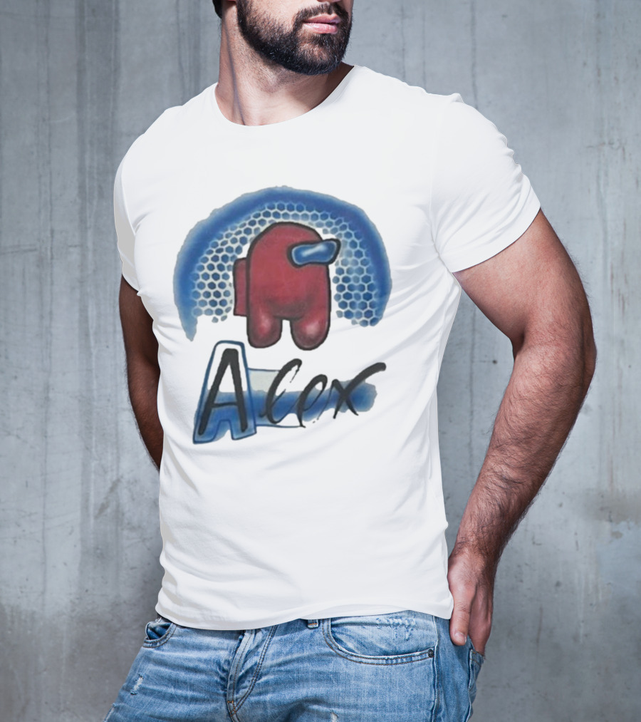 Alex Among Us Red Blue Honeycomb T-Shirt