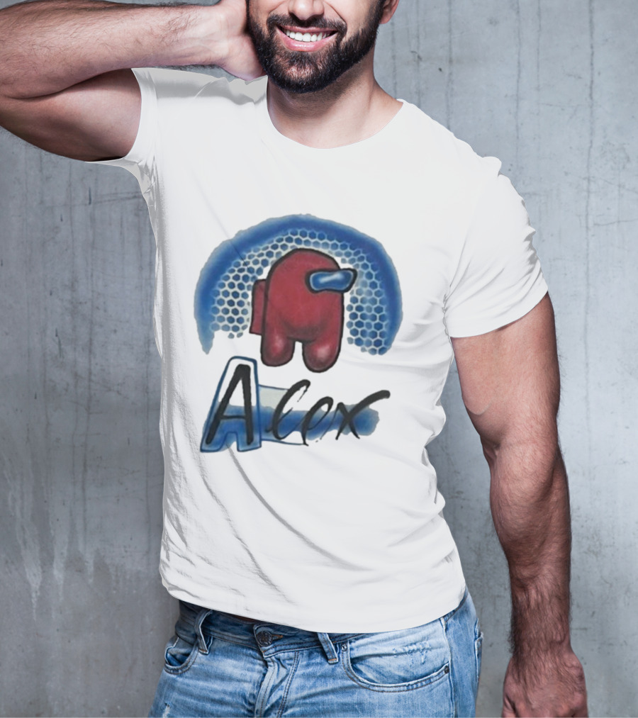 Alex Among Us Red Blue Honeycomb T-Shirt