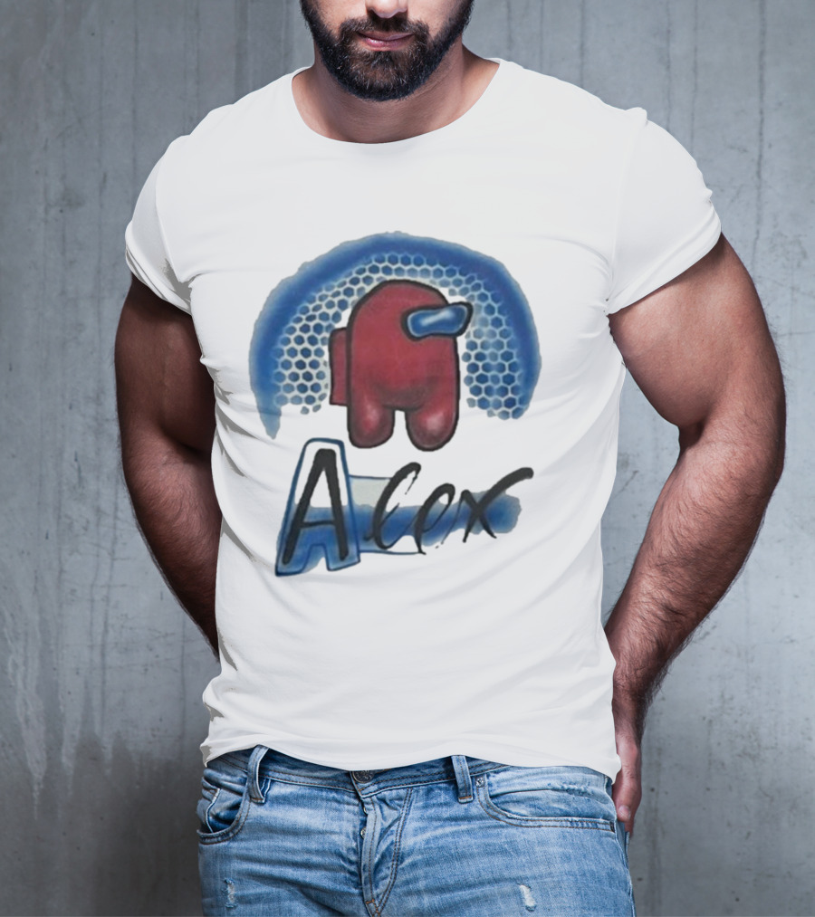 Alex Among Us Red Blue Honeycomb T-Shirt