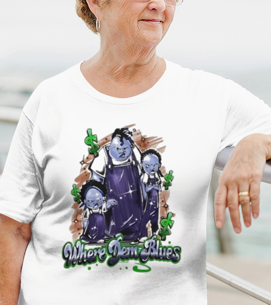 Where Dem Blues Based Savage T-Shirt