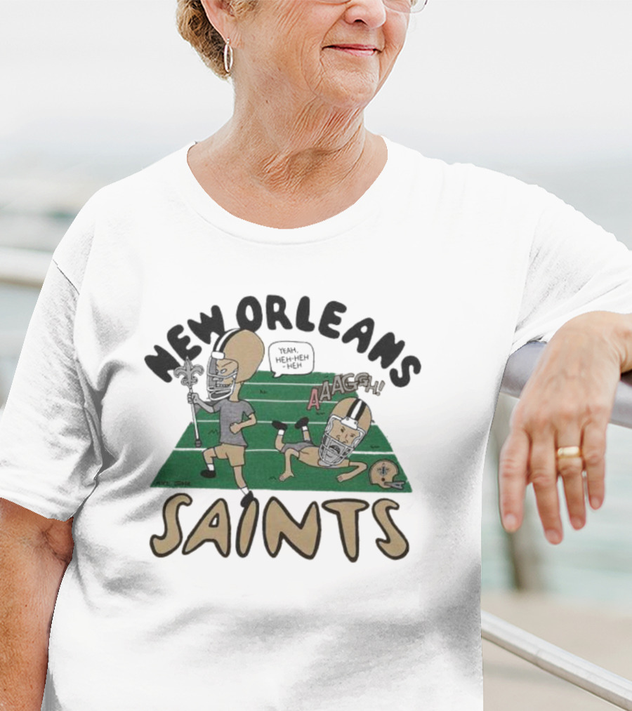 New Orleans Saints Beavis And Butt-Head Football Antics Yeah T-Shirt