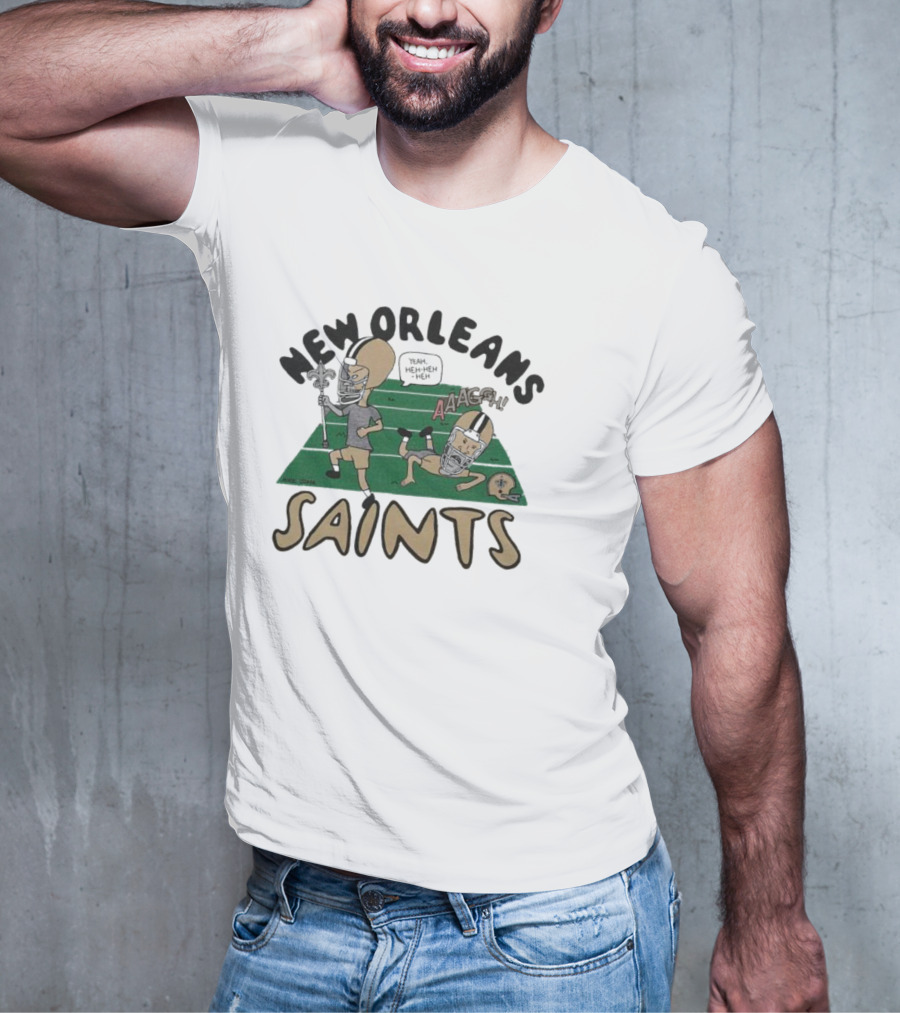 New Orleans Saints Beavis And Butt-Head Football Antics Yeah T-Shirt