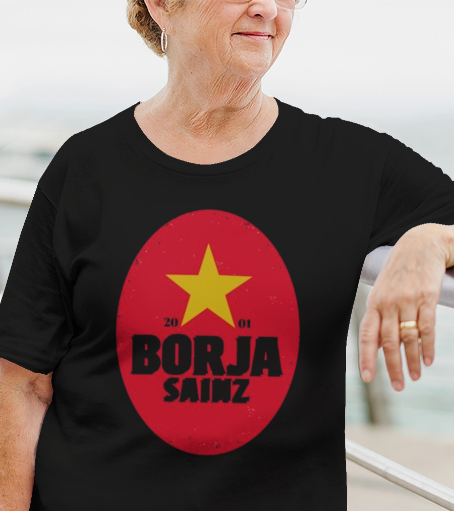 Borja Sainz 2001 Red Oval Yellow Star T-Shirt