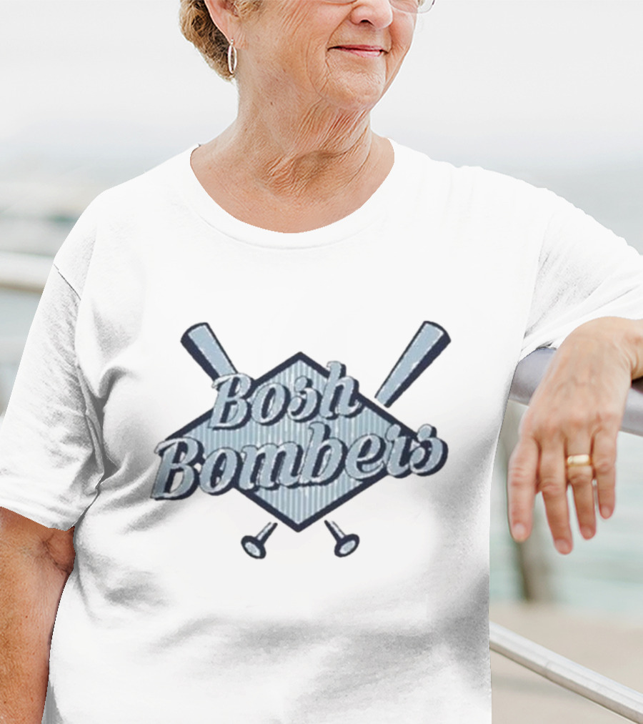 Bosh Bombers Baseball Bat Crossed Diamond Emblem T-Shirt