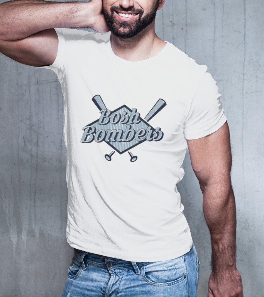 Bosh Bombers Baseball Bat Crossed Diamond Emblem T-Shirt