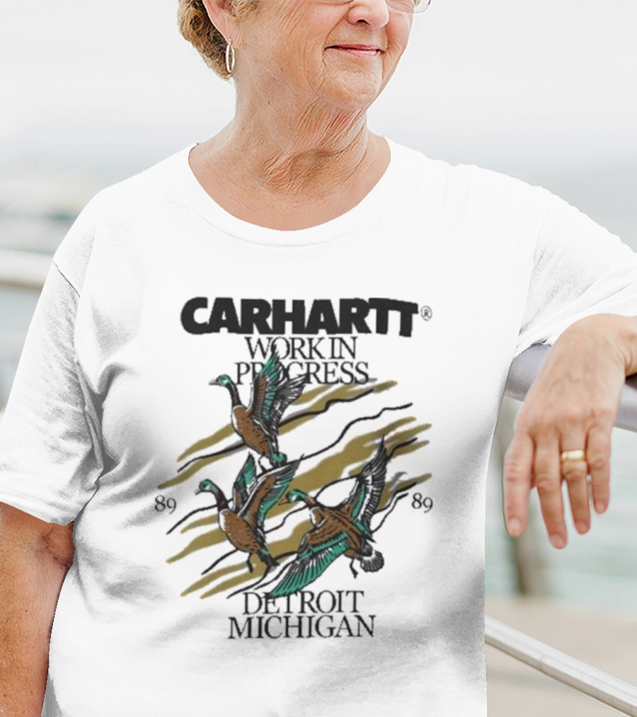 Carhartt Work In Progress Detroit Michigan 89 Ducks T-Shirt