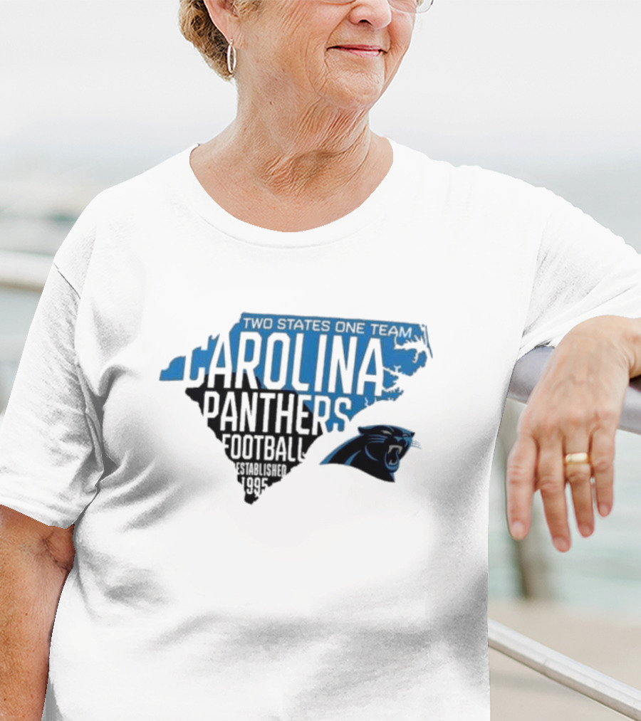 Carolina Panthers Two States One Team Football Established 1995 T-Shirt
