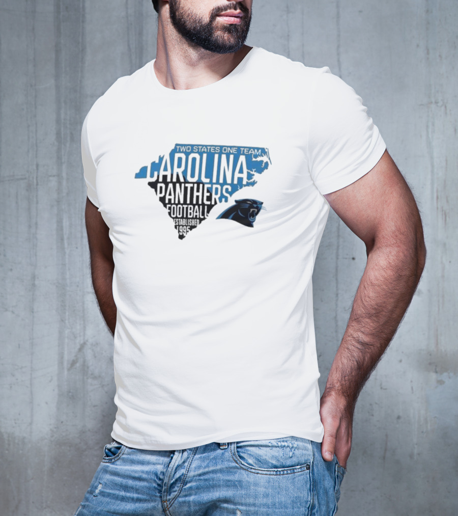 Carolina Panthers Two States One Team Football Established 1995 T-Shirt